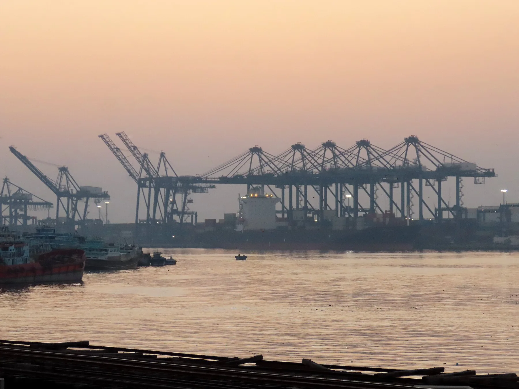 Edible oil tanker trucks at Karachi port