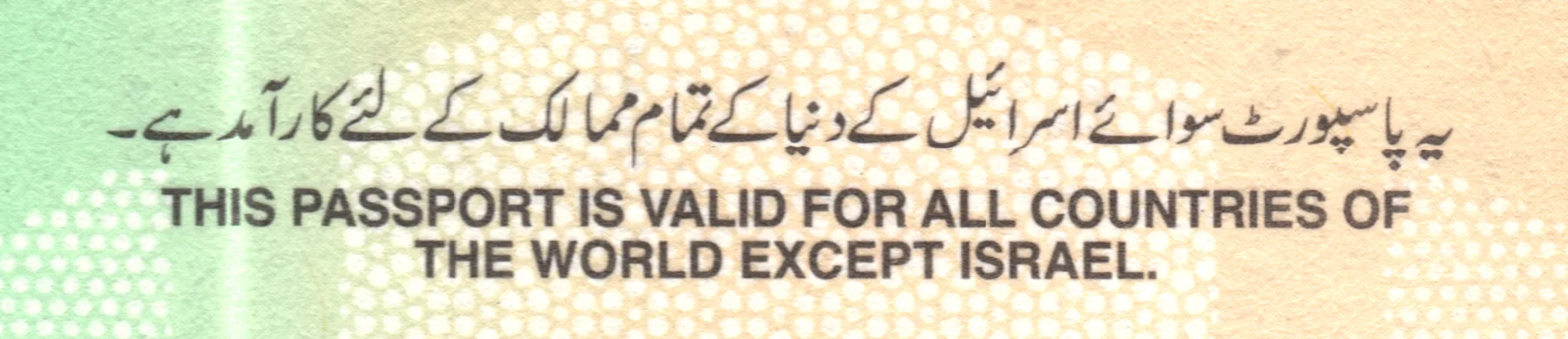 A Pakistani passport