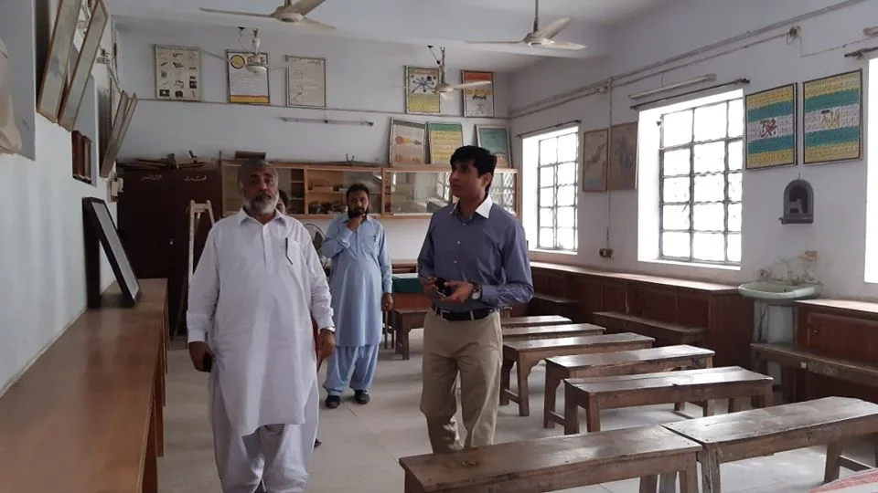 A classroom at Govt Tameer-e-Millat High School, Rahim Yar Khan, a Punjab government school