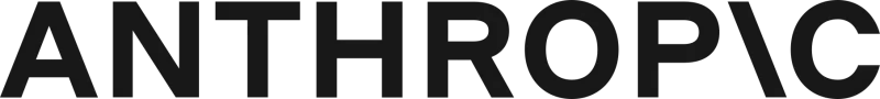 Anthropic wordmark in black capital letters on a white background